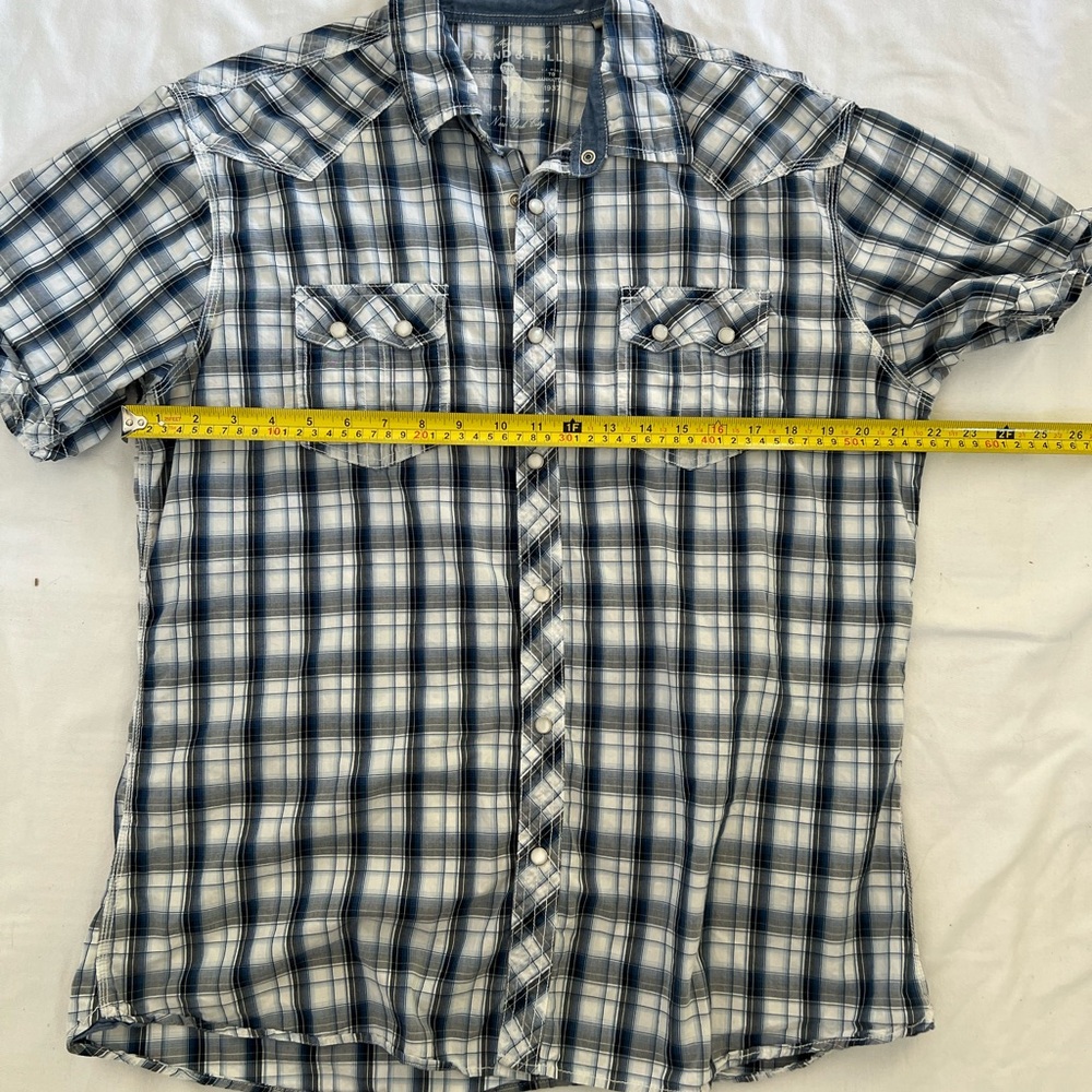 Men's Blue Plaid Shirt
